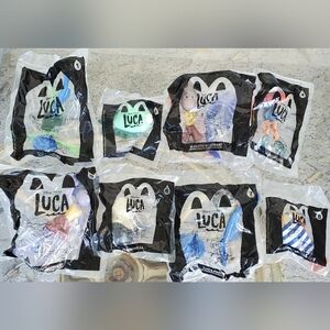 New Luca 2021 McDonalds Toys, Complete Set Of 8, Factory Sealed